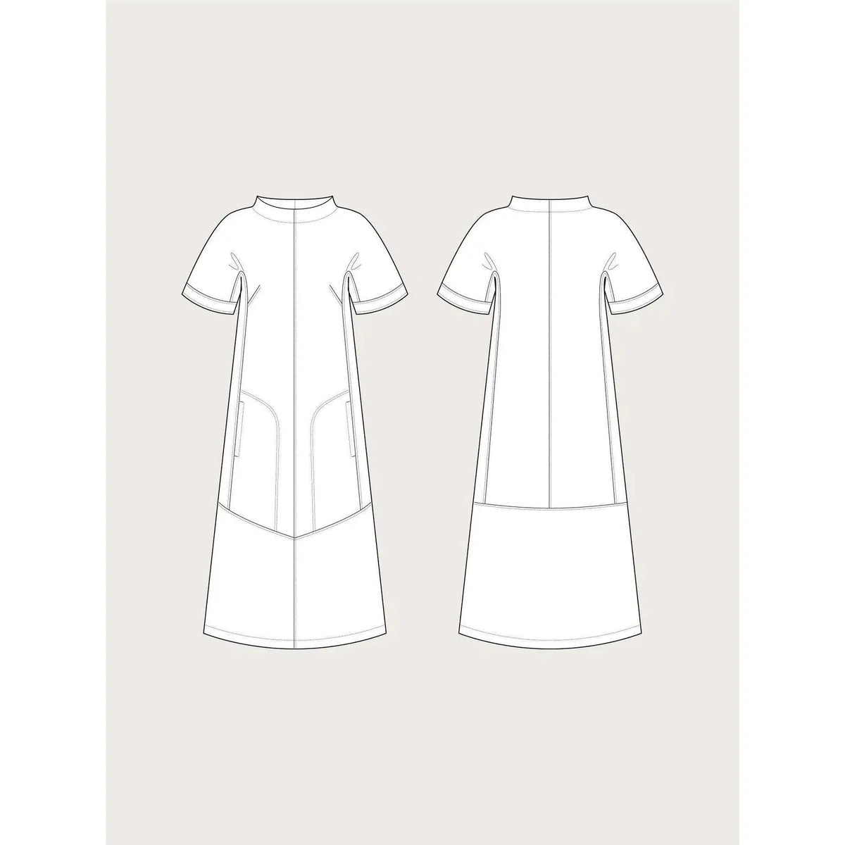 Assembly Line-Cap Sleeve Dress Pattern-sewing pattern-Default-gather here online