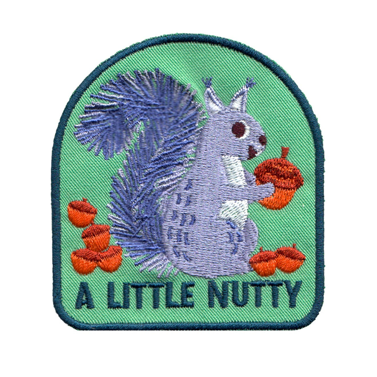 Sparkletown Studios-A Little Nutty Squirrel Iron-On Patch-patches + pins-gather here online