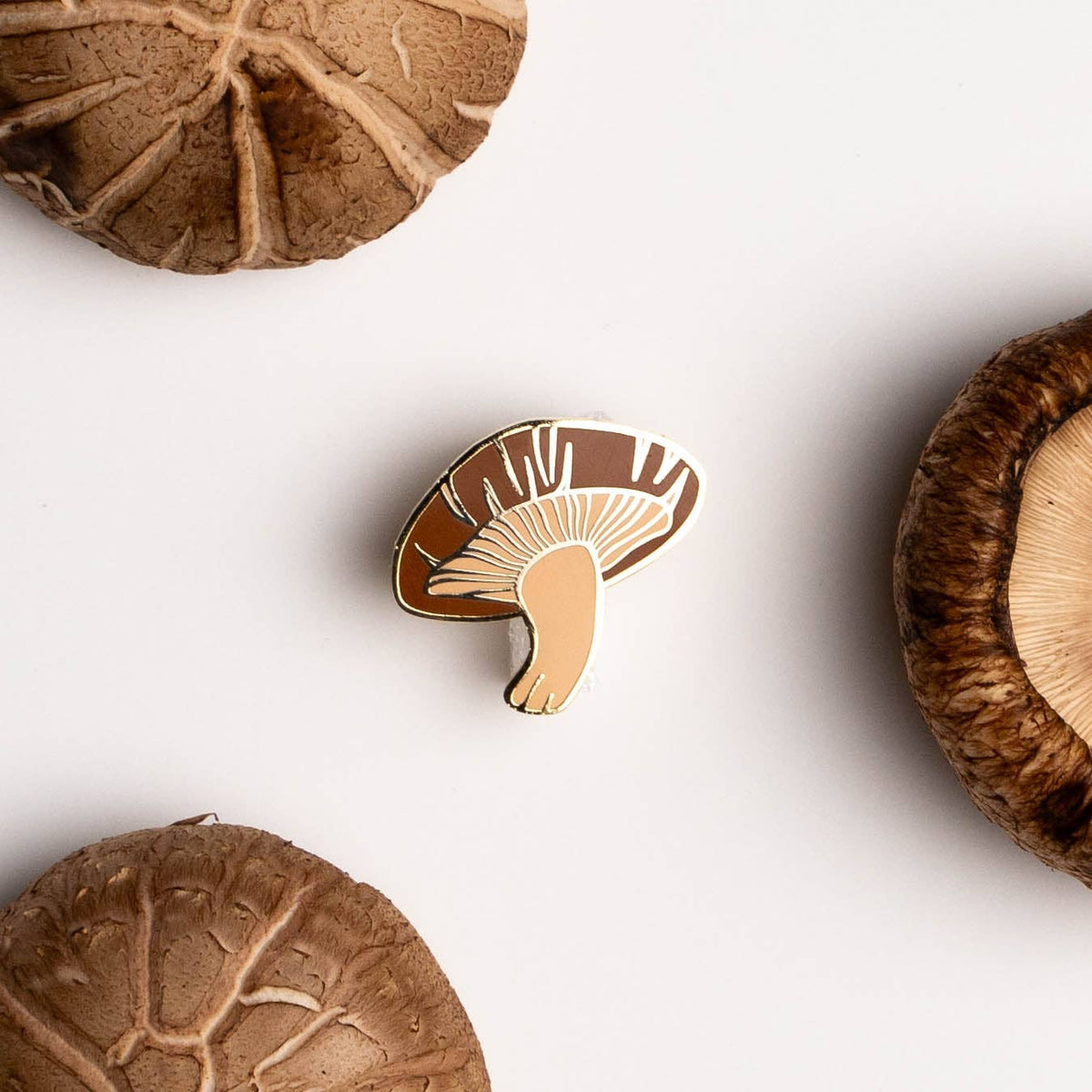 Sherry's Palette-Shiitake Mushroom Enamel Pin-patches + pins-gather here online