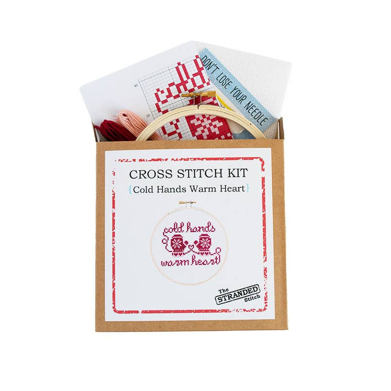 The Stranded Stitch-Holiday Mittens DIY Cross Stitch Kit-xstitch kit-gather here online