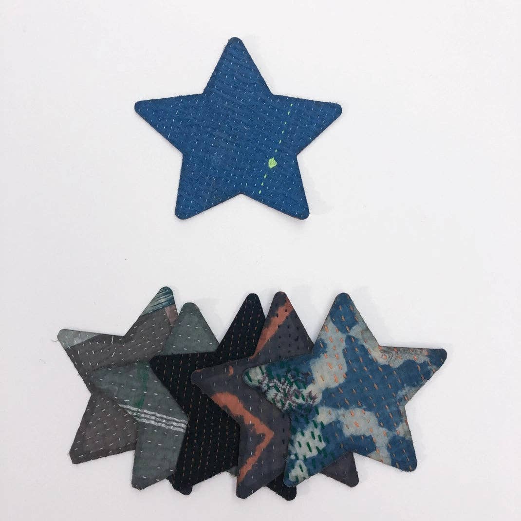 Otto Finn-Medium Kantha Butterfly Iron-On Patch-patches + pins-gather here online