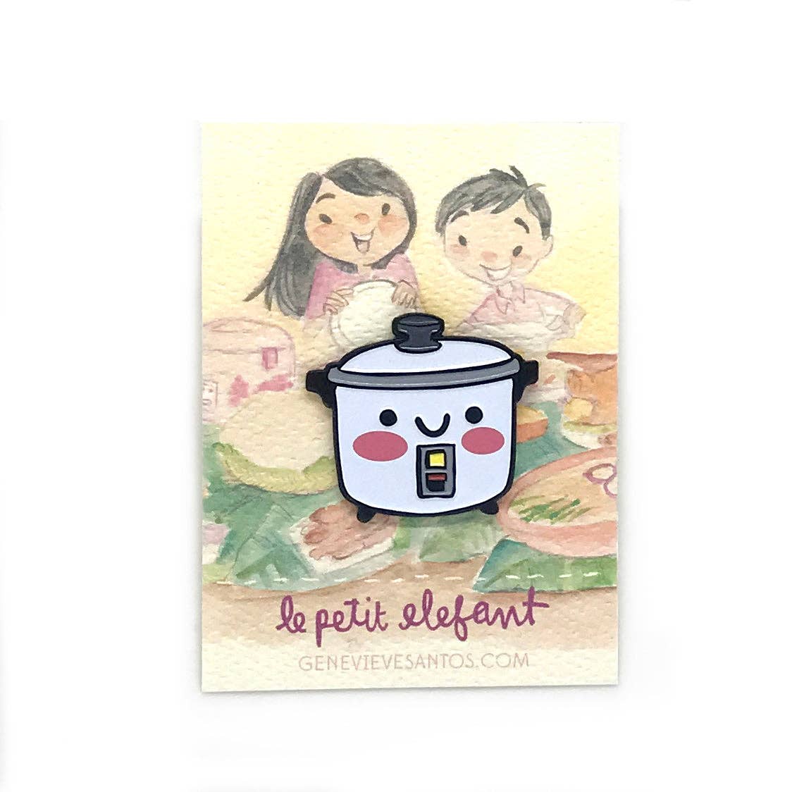 Le Petit Elefant-Rice Cooker Enamel Pin-patches + pins-gather here online
