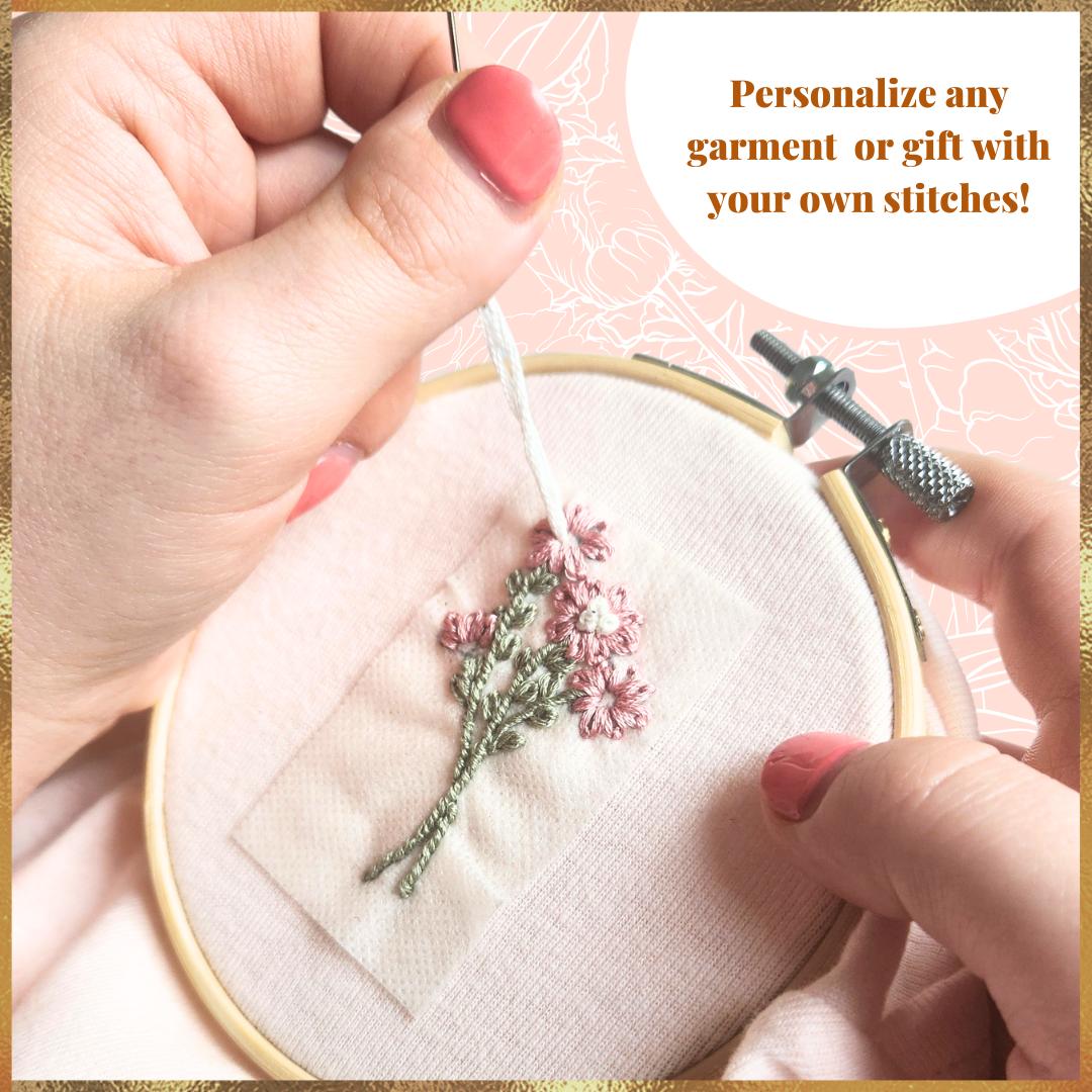 Capital Stitch Co.-Floral Stick and Stitch Embroidery Kit-embroidery kit-gather here online