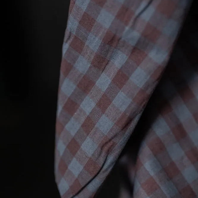 Merchant & Mills-Damson Gingham Cotton/Linen-fabric-gather here online