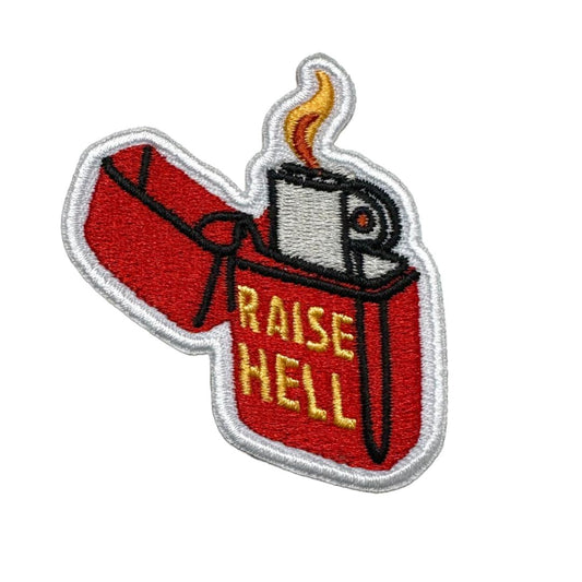 Sparkletown Studios-Raise Hell Iron-On Patch-patches + pins-gather here online
