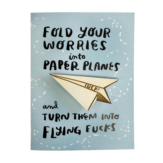 SnowMade-Paper Planes Magnet w/Card - Seafoam-greeting card-gather here online