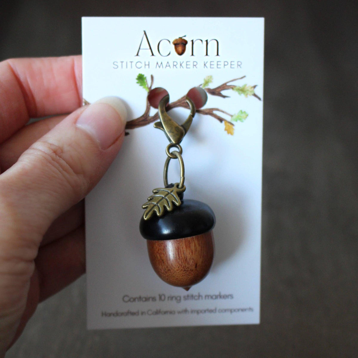 NNK Press-Little Acorn Stitch Marker Keeper-knitting notion-gather here online