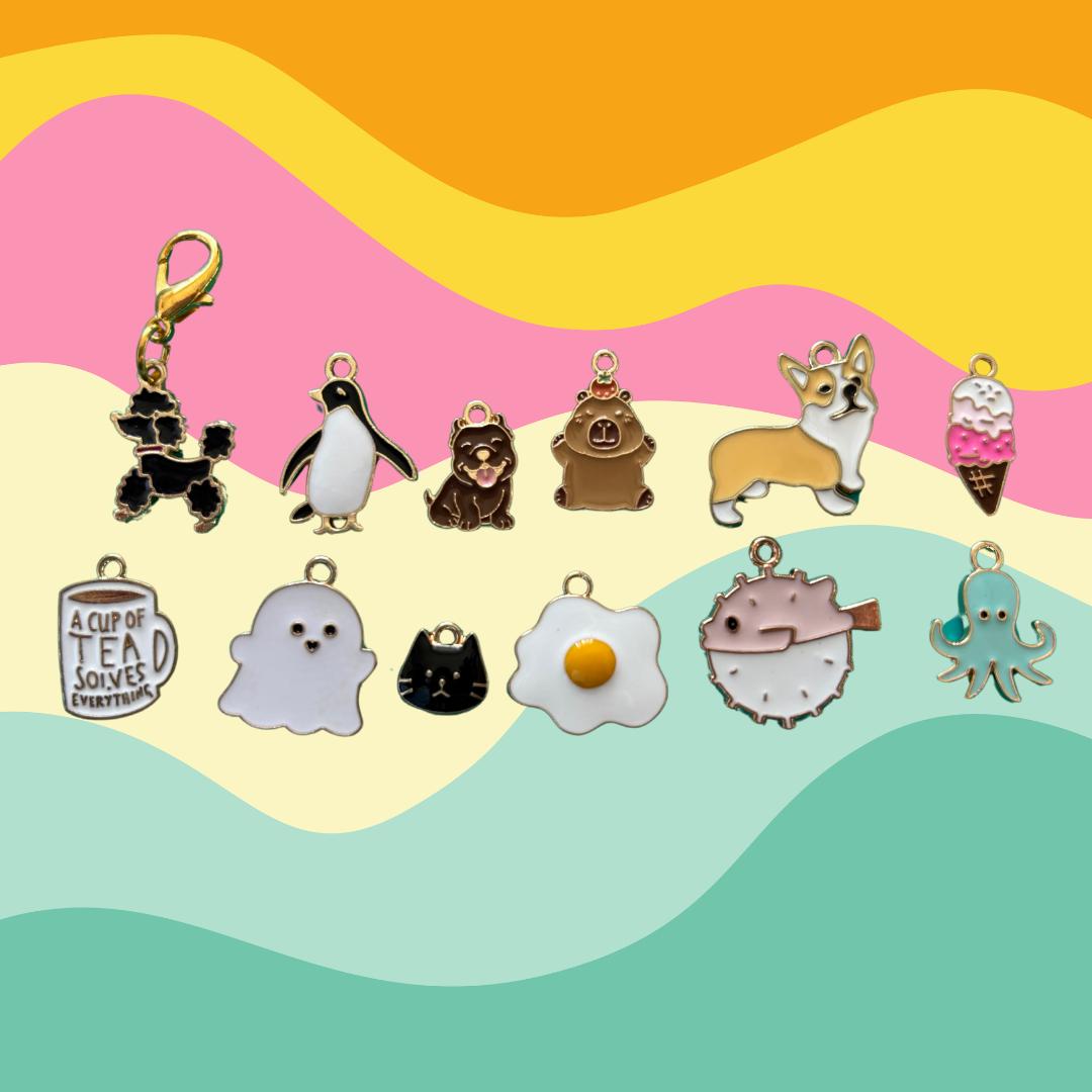 Comma Craft Co-Enamel Stitch Marker - Egg-knitting notion-gather here online