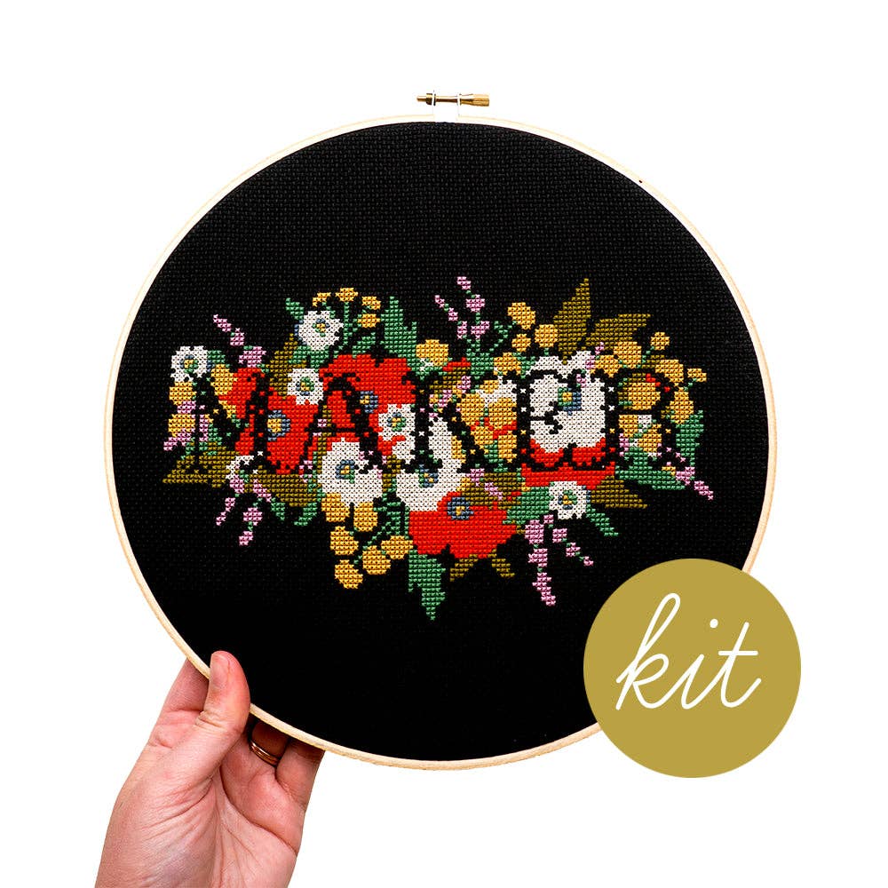 Junebug and Darlin-Maker, 10" Cross Stitch Kit-xstitch kit-gather here online