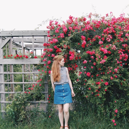 Anna Allen Patterns-Denim Button Up Skirt Pattern - PDF DOWNLOAD-sewing pattern-gather here online