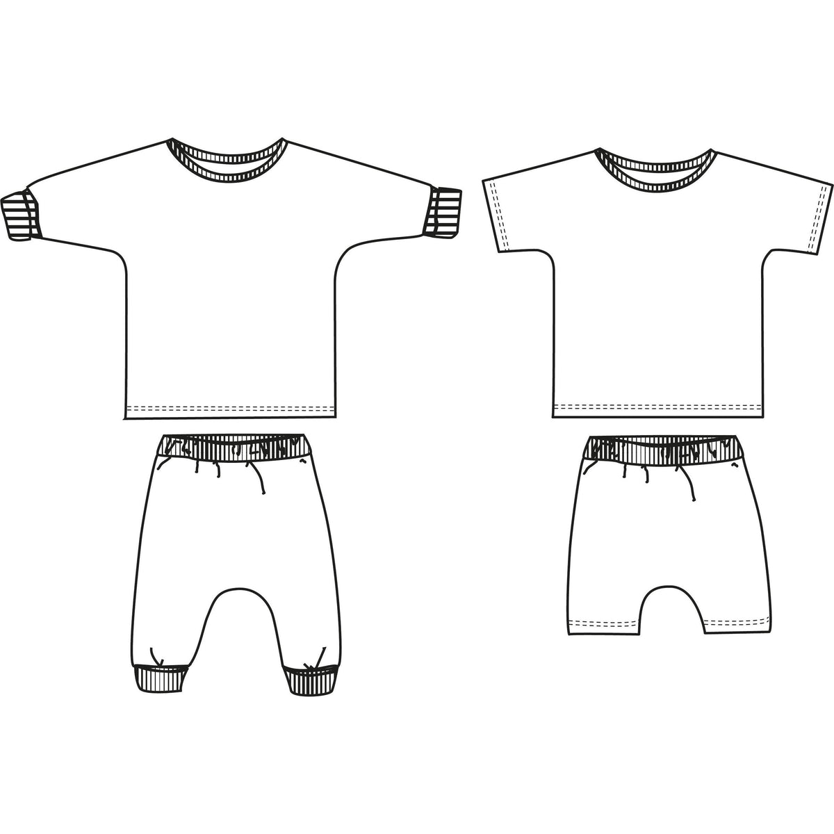 Ikatee-Cordoba Jogging or Pajama Set Pattern-sewing pattern - kids-gather here online