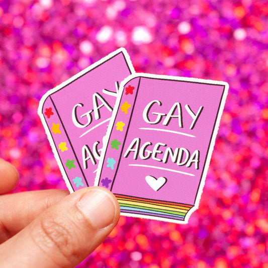 Crafty Queer Studio-Gay Agenda LGBTQ+ Sticker-accessory-gather here online