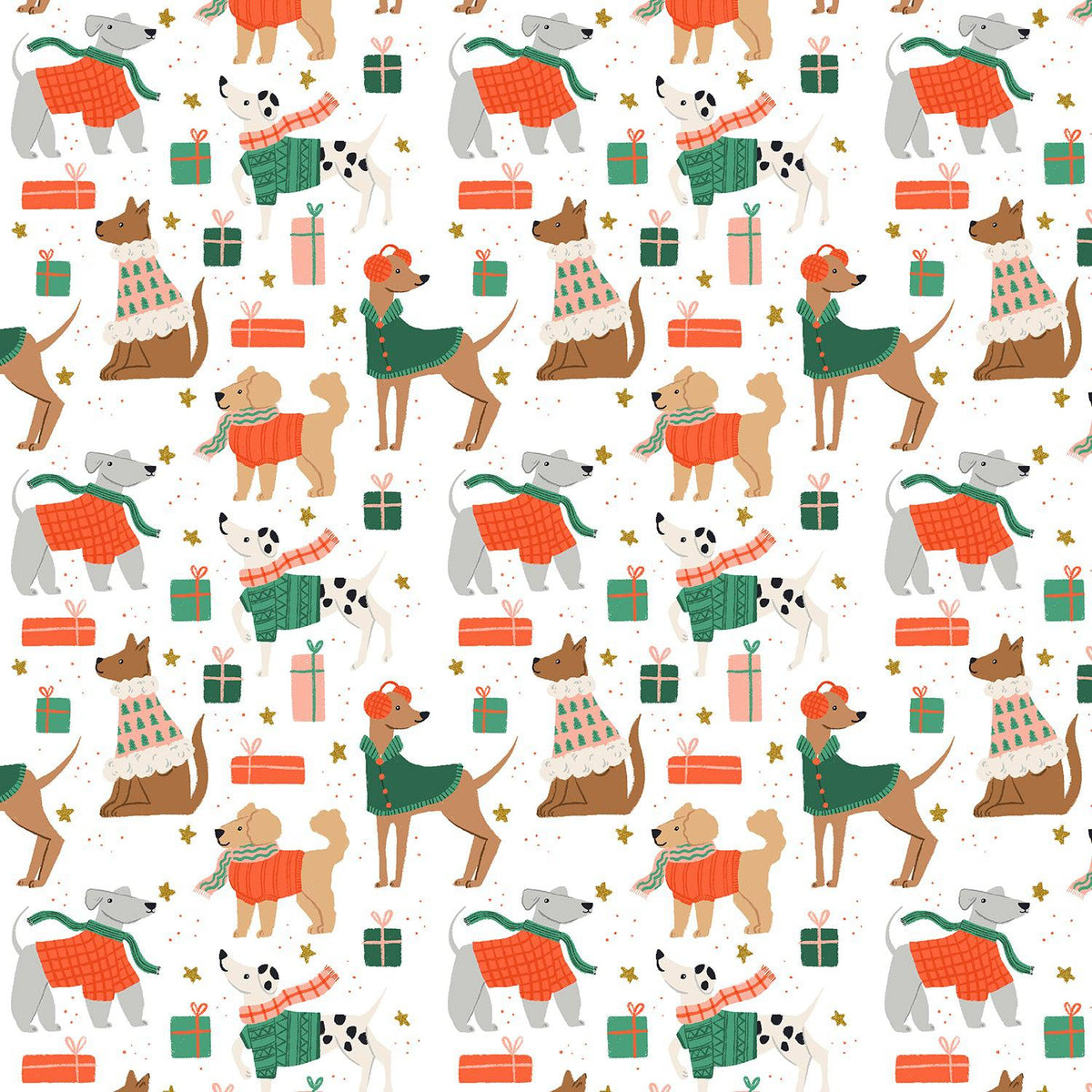Cotton + Steel-Dapper Dogs Snow Metallic-fabric-gather here online
