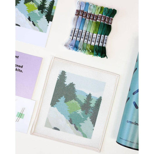 Unwind Studio-Mountain Spring Needlepoint Kit-embroidery kit-gather here online