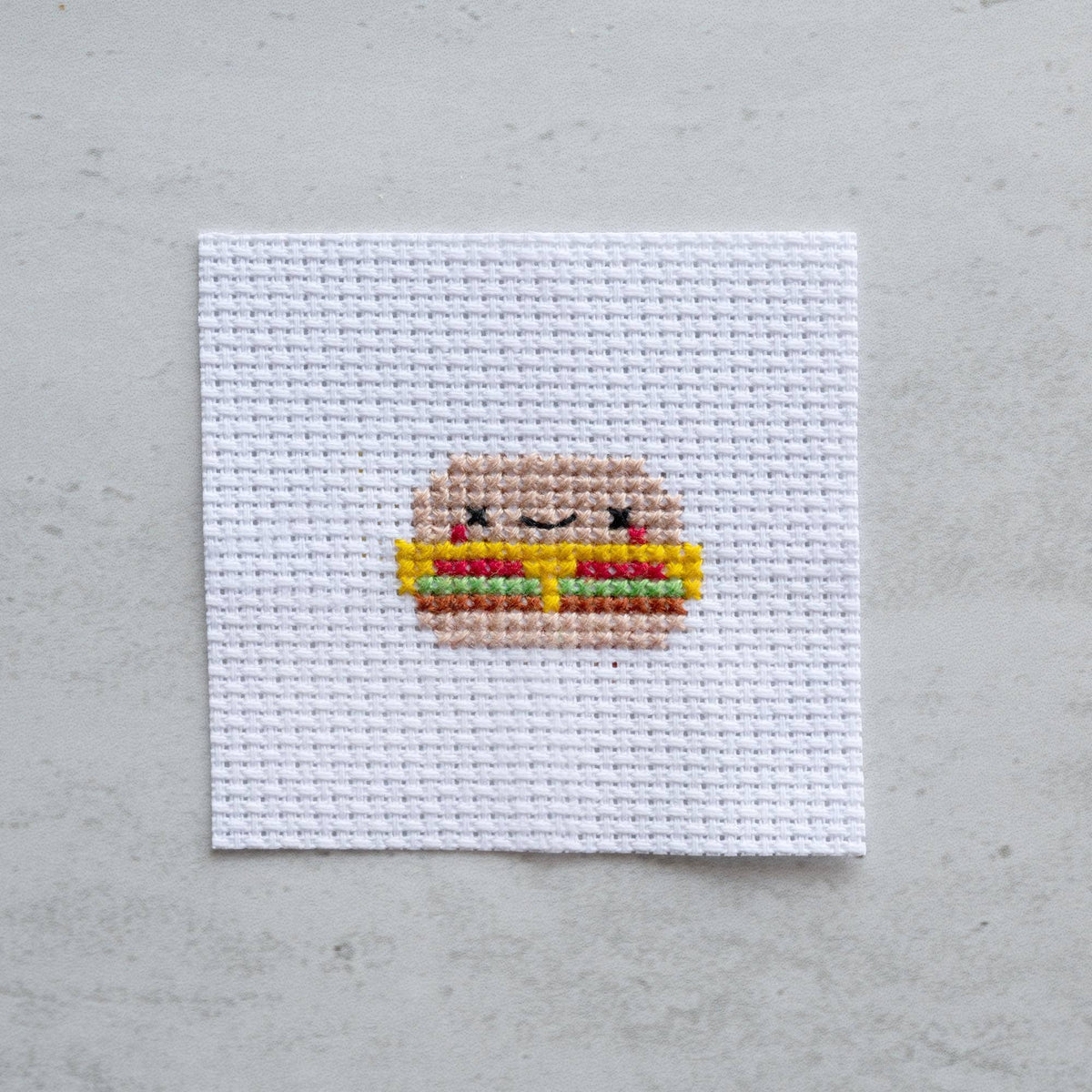 Marvling Bros Ltd-Kawaii Burger Mini Cross Stitch Kit-xstitch kit-gather here online