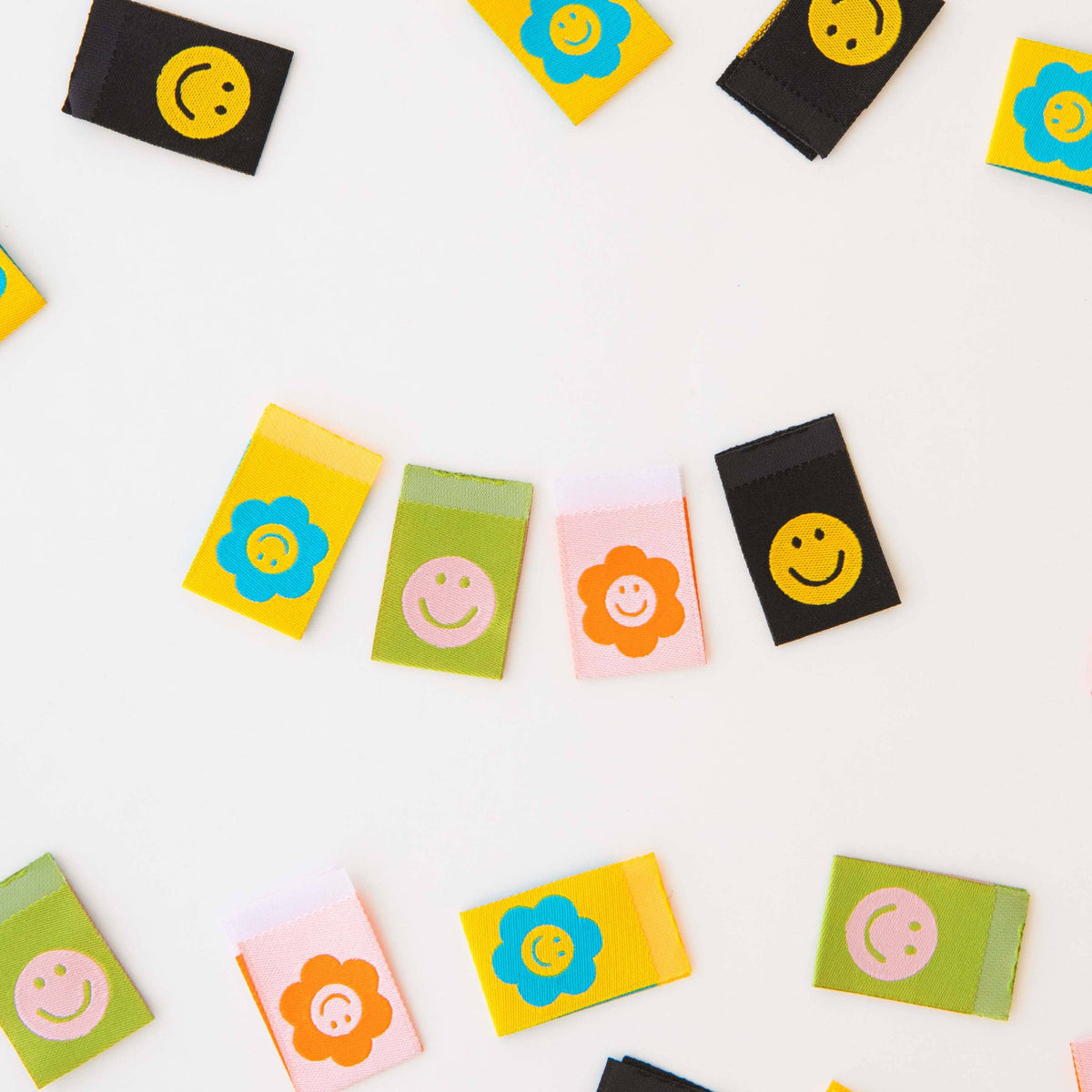 Sarah Hearts-Smiley Multipack - Sewing Woven Quilt and Garment Labels-notion-gather here online
