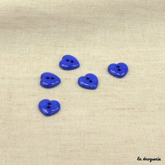 LA DROGUERIE-Blue Heart Button - 14mm-button-gather here online