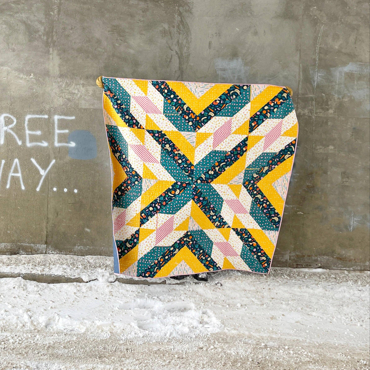 The Blanket Statement-Star Lake Paper Pattern-quilting pattern-gather here online