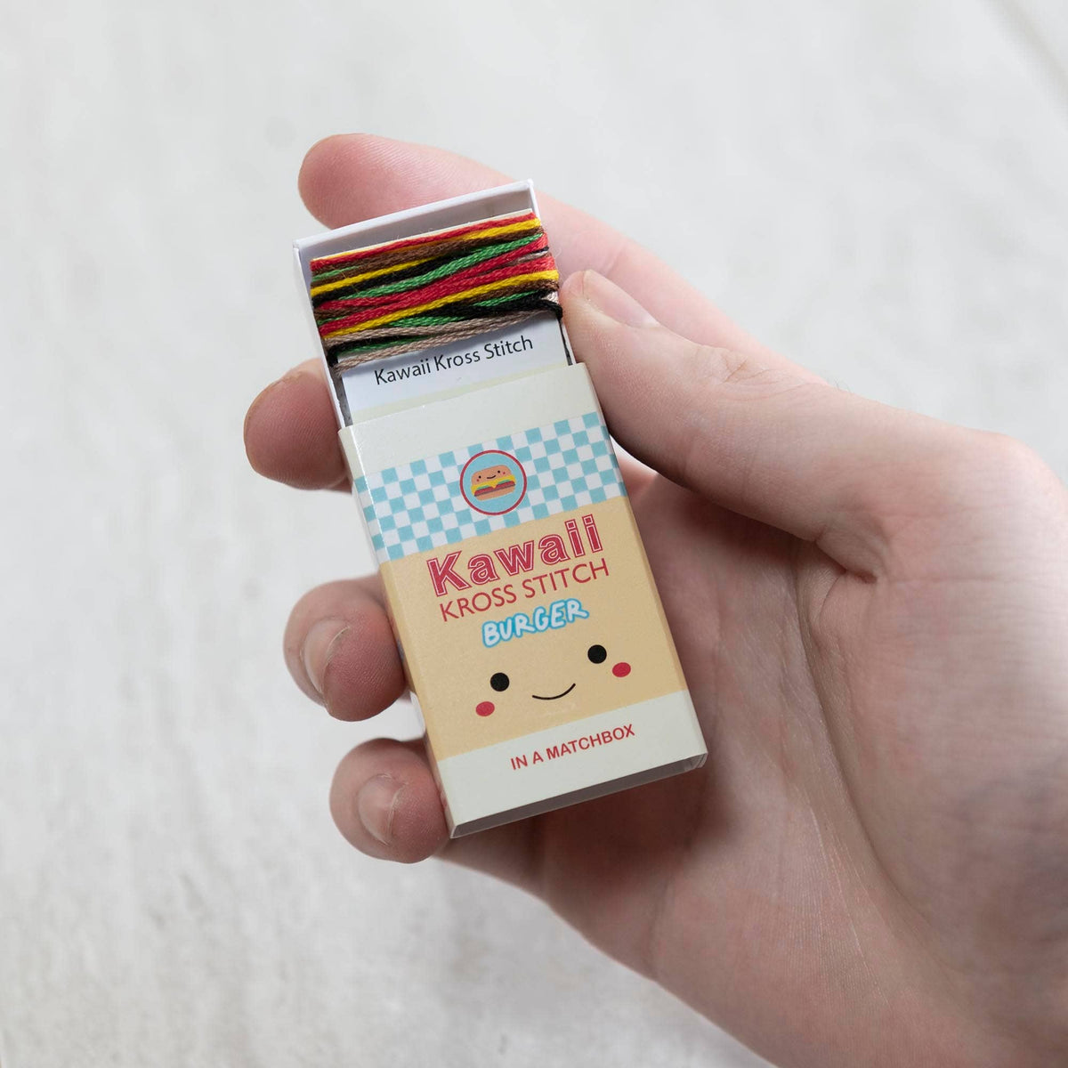 Marvling Bros Ltd-Kawaii Burger Mini Cross Stitch Kit-xstitch kit-gather here online
