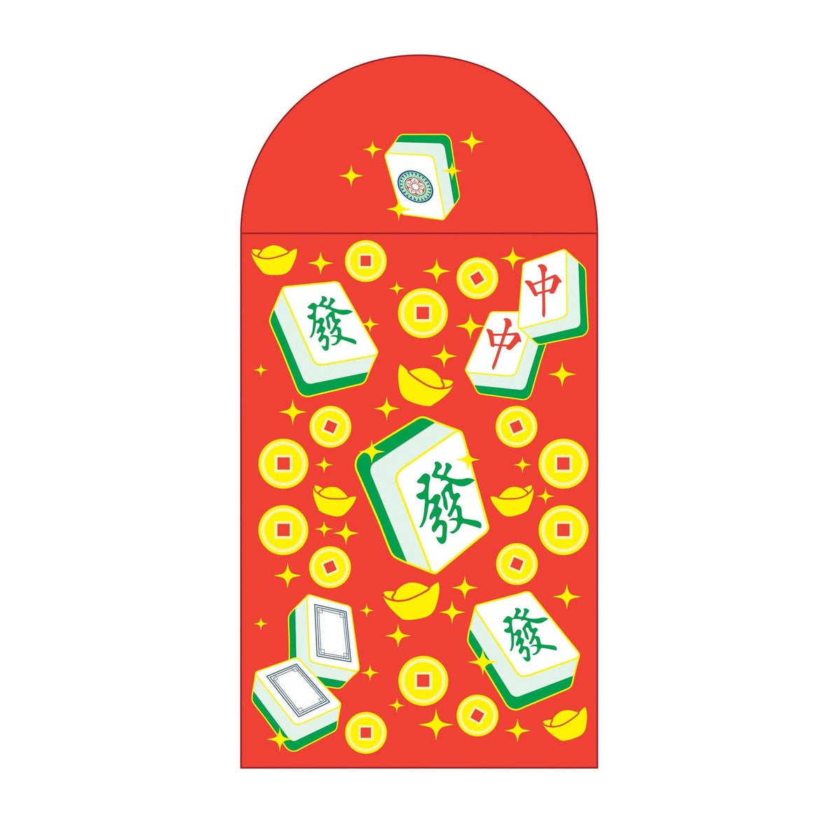 ILOOTPAPERIE-Lucky Mahjong Gold Foiled Red Envelopes - Set of 3-greeting card-gather here online