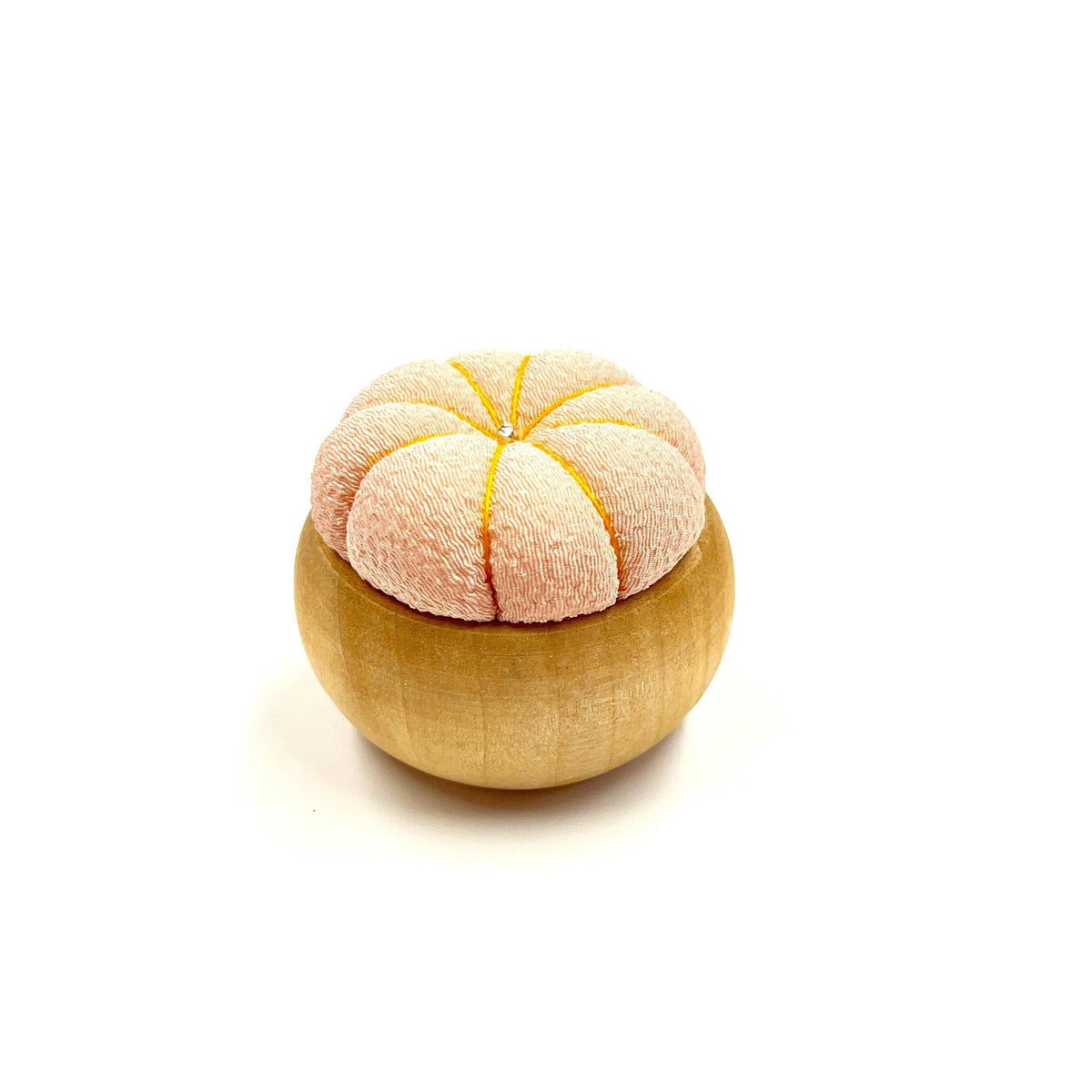 hiro-Simple Chirimen Pincushion-sewing notion-Light Pink-gather here online