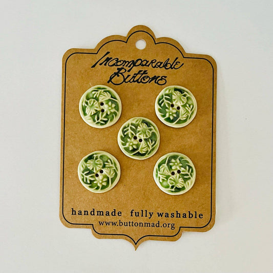 Incomparable Buttons-Green Botanical Buttons-button-gather here online
