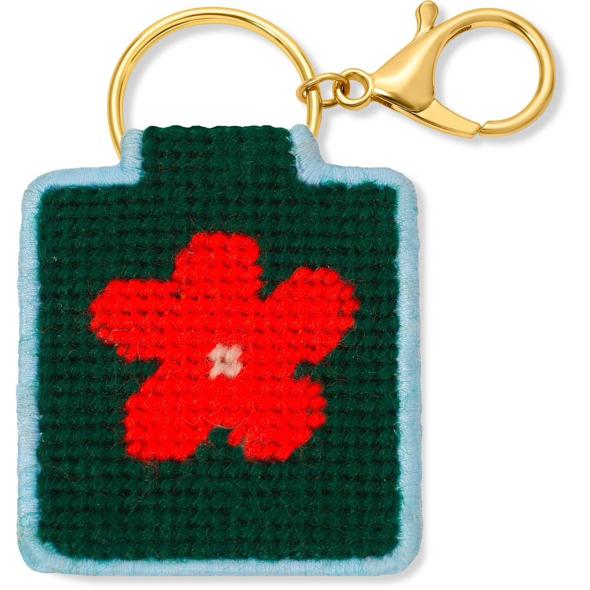 Lucky Feather-Needlepoint Keychain Kit - Flower-xstitch kit-gather here online
