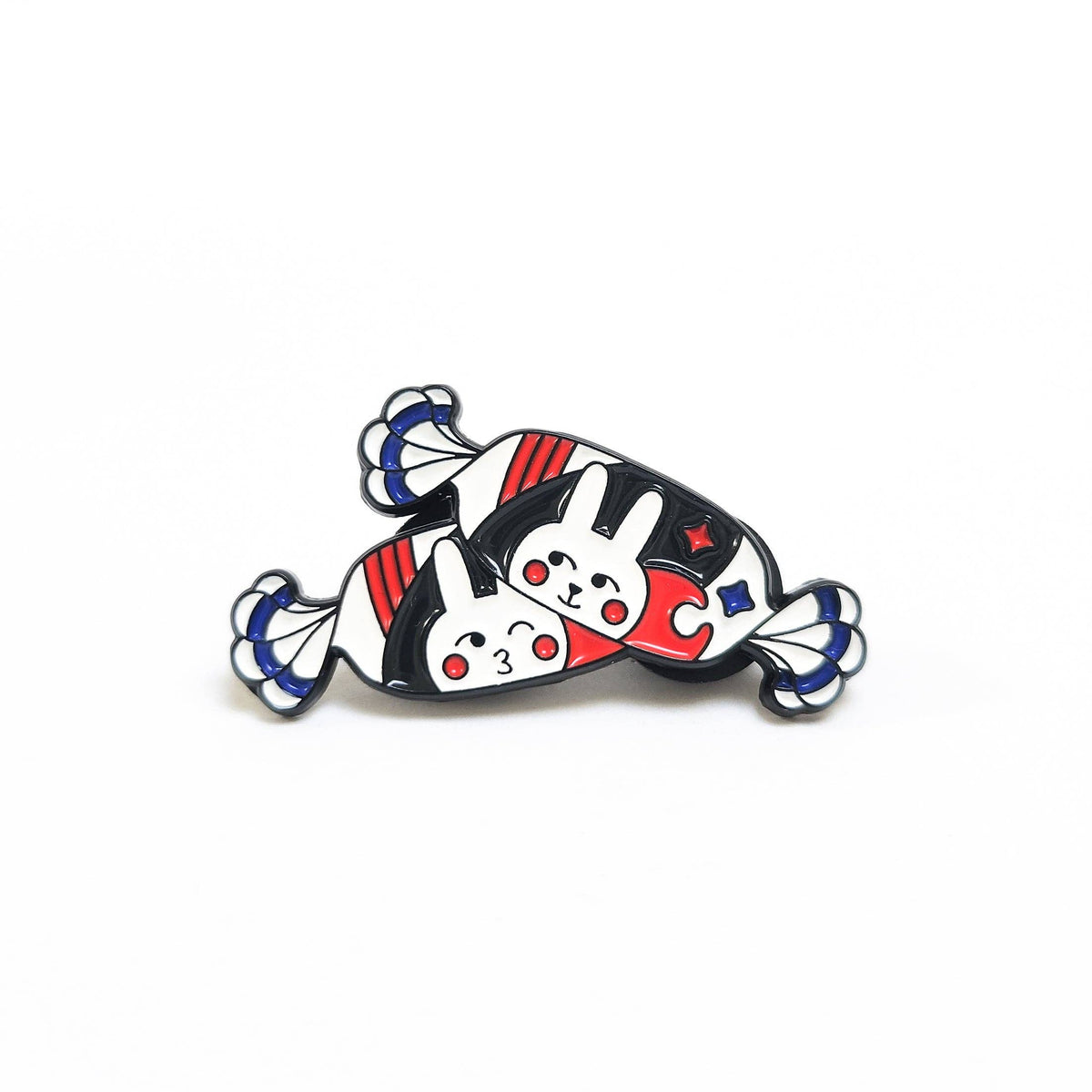 The Bao Bae-White Rabbit Enamel Pin-accessory-Rubber Backing (free)-gather here online