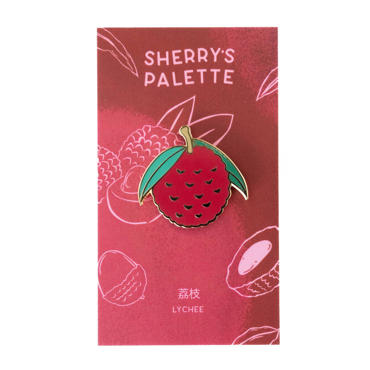 Sherry's Palette-Lychee Enamel Pin-patches + pins-gather here online