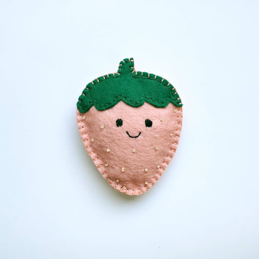 Shawna Smyth Studio-Strawberry DIY Felt Kit-sewing kit-gather here online