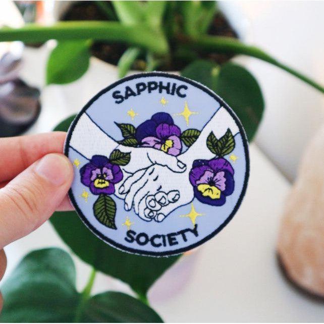 Luck and Lavender Studio-Sapphic Society Iron-On Patch-accessory-gather here online
