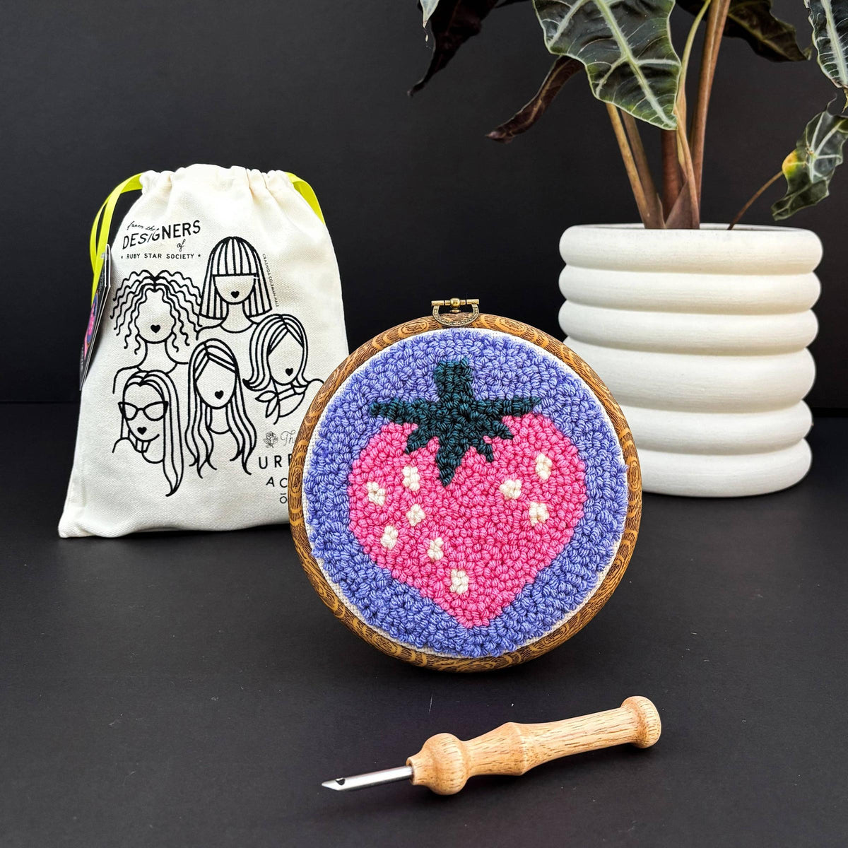 The Urban Acres-Strawberry by Kimberly Kight - Punch Needle Kit-craft kit-gather here online