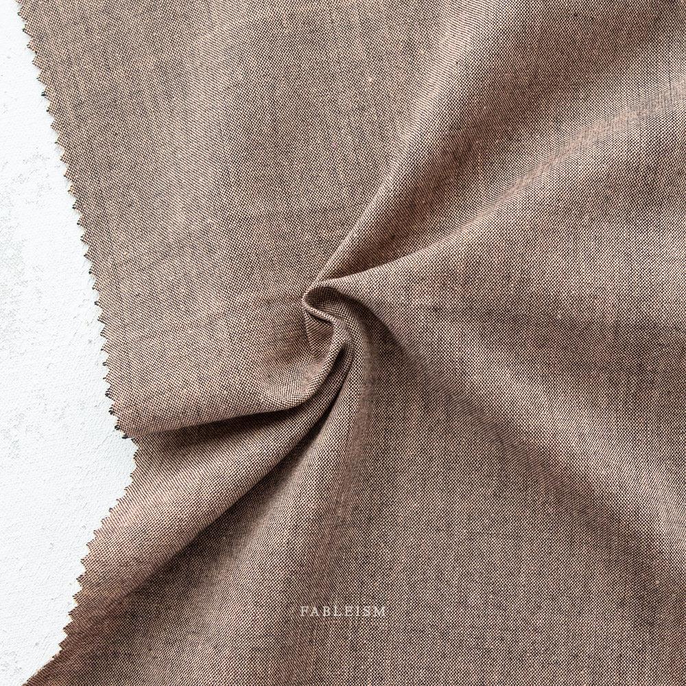 Fableism Supply Co-Everyday Chambray Nocturne-fabric-Sepia-gather here online