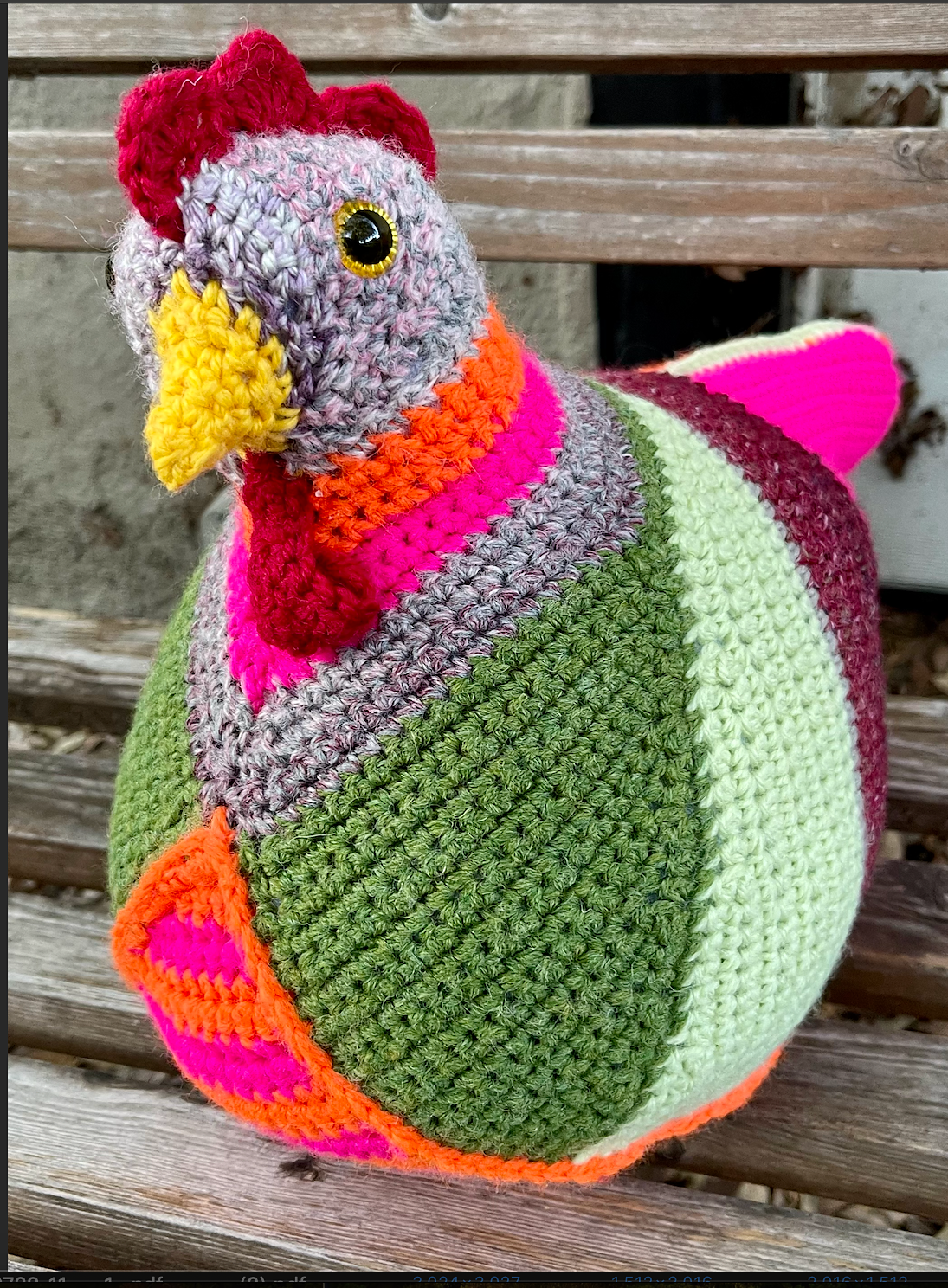 gather here classes-Crochet - Emotional Support Chicken - 2 sessions-class-gather here online