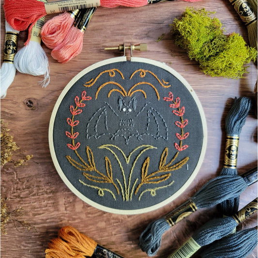 Holly Oddly-Bat, 4" Embroidery Kit-embroidery kit-gather here online