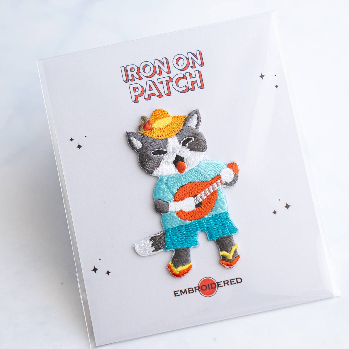 U PLUS INC-Musician Cat Iron-On Patch-patches + pins-gather here online