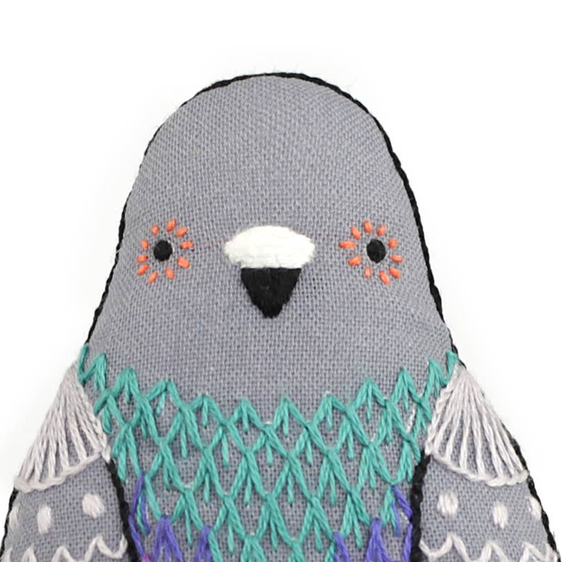 Kiriki Press-Pigeon DIY Embroidery Kit-embroidery kit-gather here online