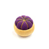 hiro-Simple Chirimen Pincushion-sewing notion-Purple-gather here online