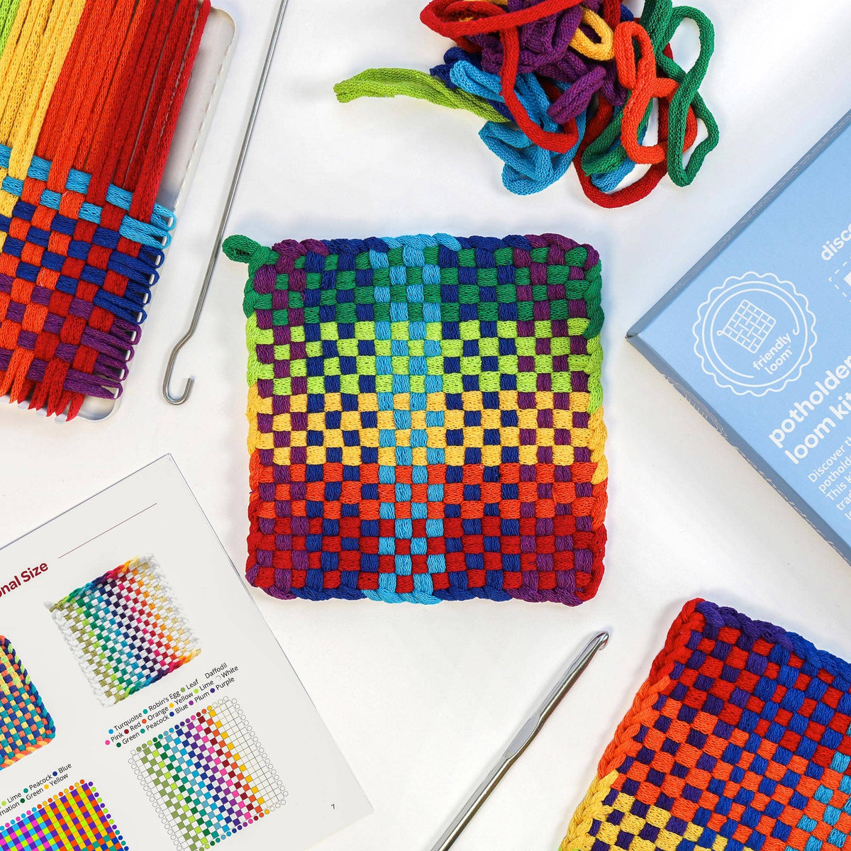 Friendly Loom-7" Potholder Loom Plus Kit - Traditional-craft kit-gather here online