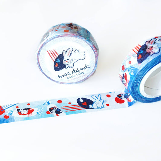 Le Petit Elefant-White Rabbit Candy Washi Tape-craft notion-gather here online
