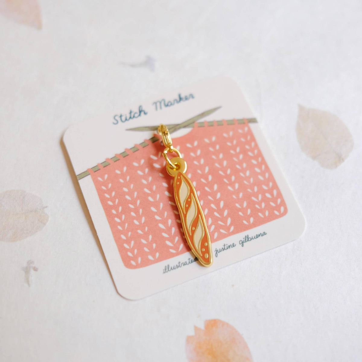Justine Gilbuena-Baguette Stitch Marker-knitting needles-gather here online