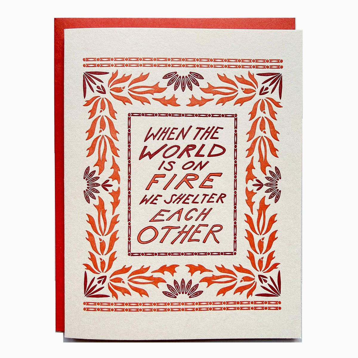 Blackbird Letterpress-We Shelter Each Other Greeting Card-greeting card-gather here online