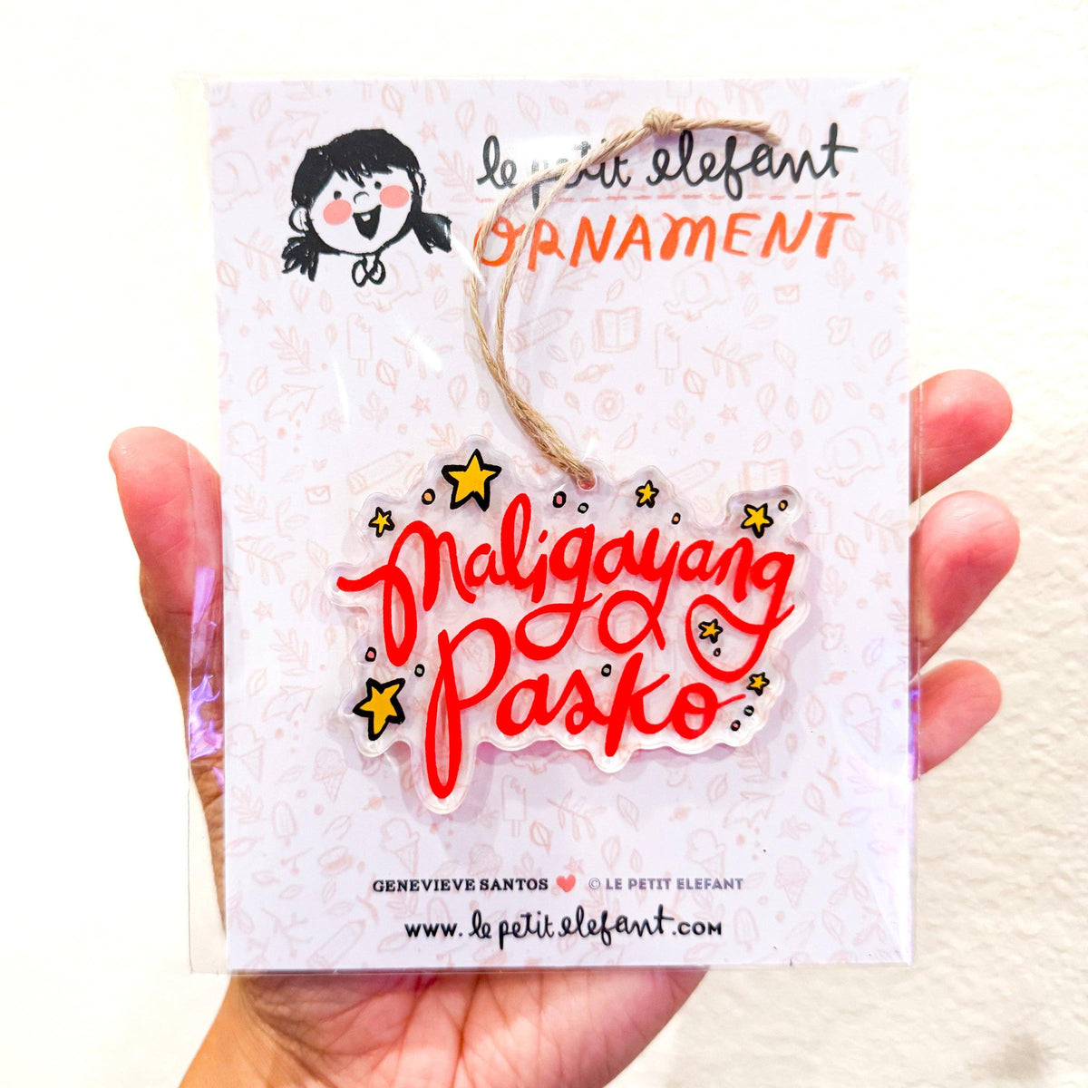 Le Petit Elefant-Maligayang Pasko Holiday Ornament-accessory-gather here online