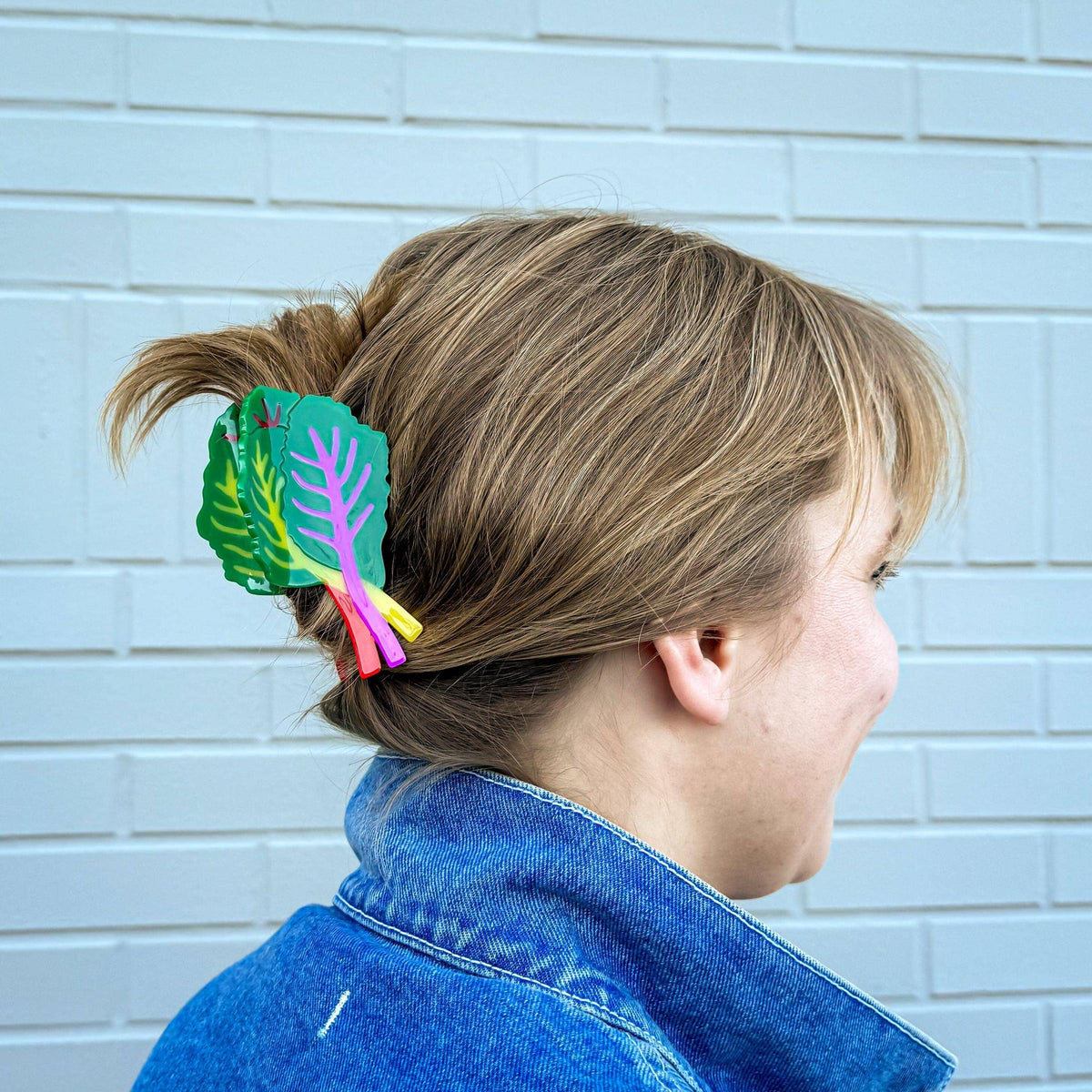 Jenny Lemons-Rainbow Chard Hair Claw-accessory-gather here online