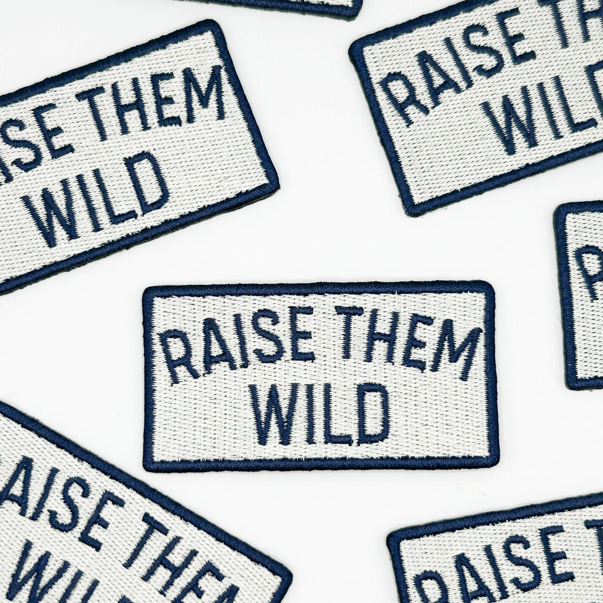 Field Trip Threads-Raise Them Wild Embroidered Iron-On Patch-patches + pins-gather here online