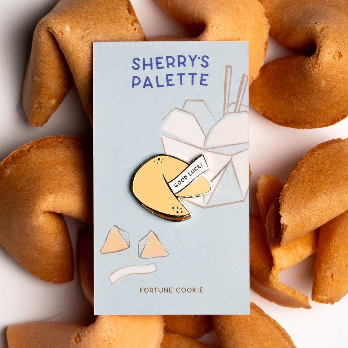 Sherry's Palette-Fortune Cookie Enamel Pin-accessory-gather here online