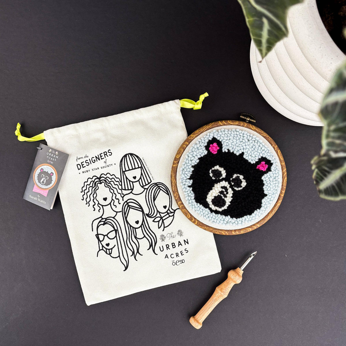 The Urban Acres-Bear by Sarah Watts - Punch Needle Kit-craft kit-gather here online