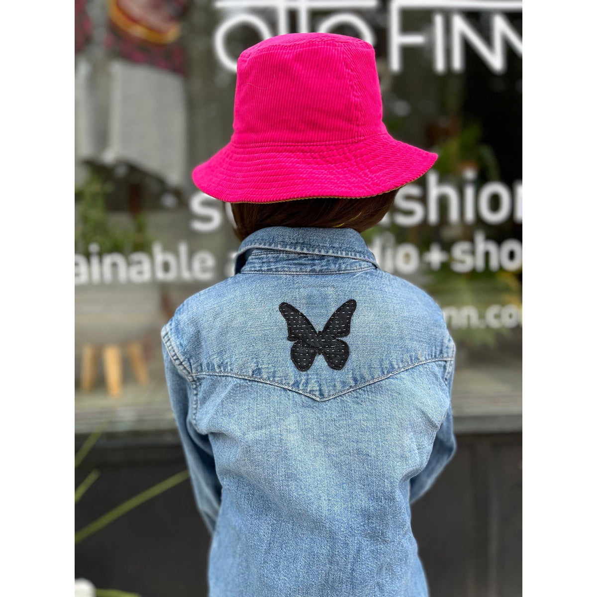 Otto Finn-Medium Kantha Butterfly Iron-On Patch-patches + pins-gather here online
