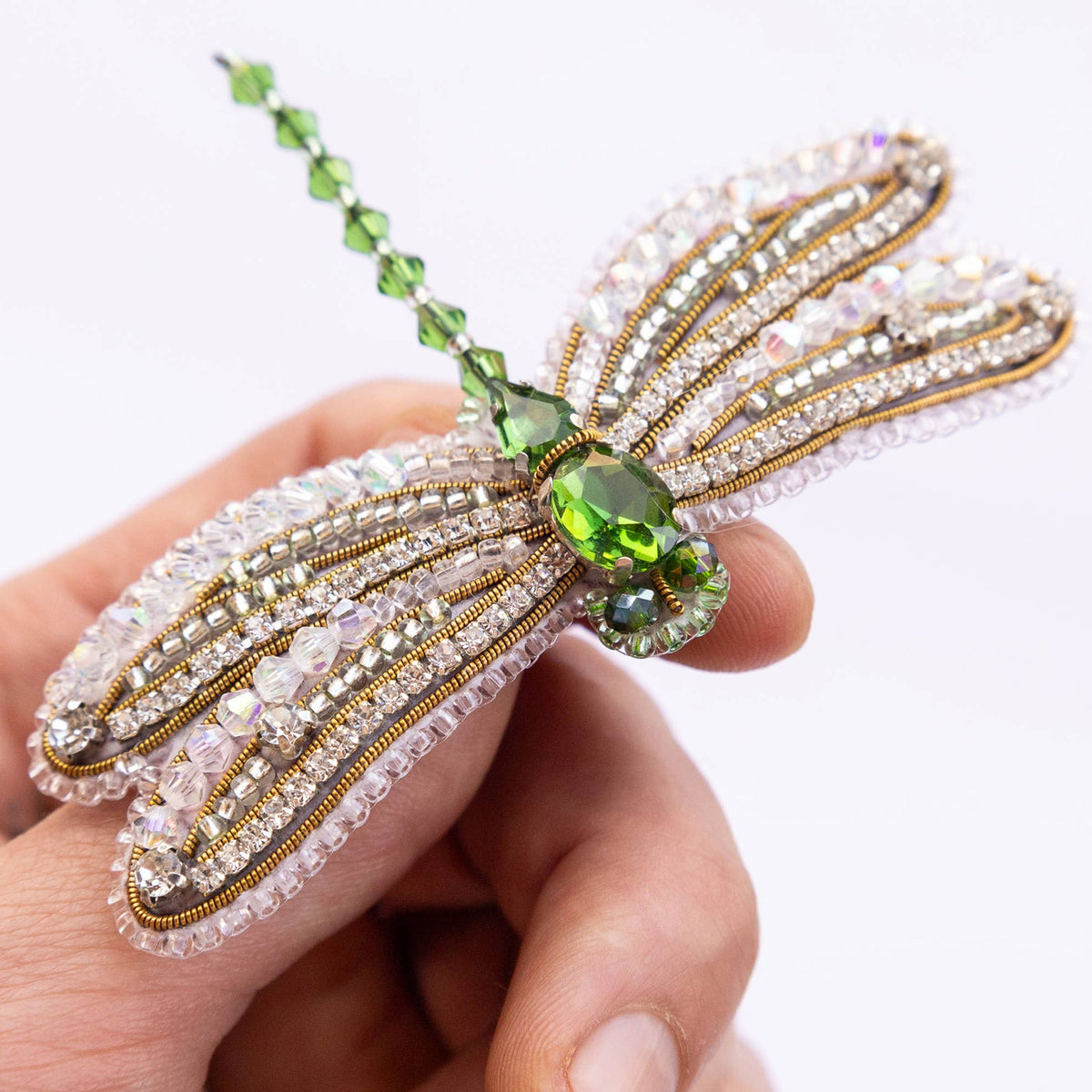 CraftShopOnline-Dragonfly Beaded Brooch Kit: DIY Insect Jewelry Making-craft kit-gather here online