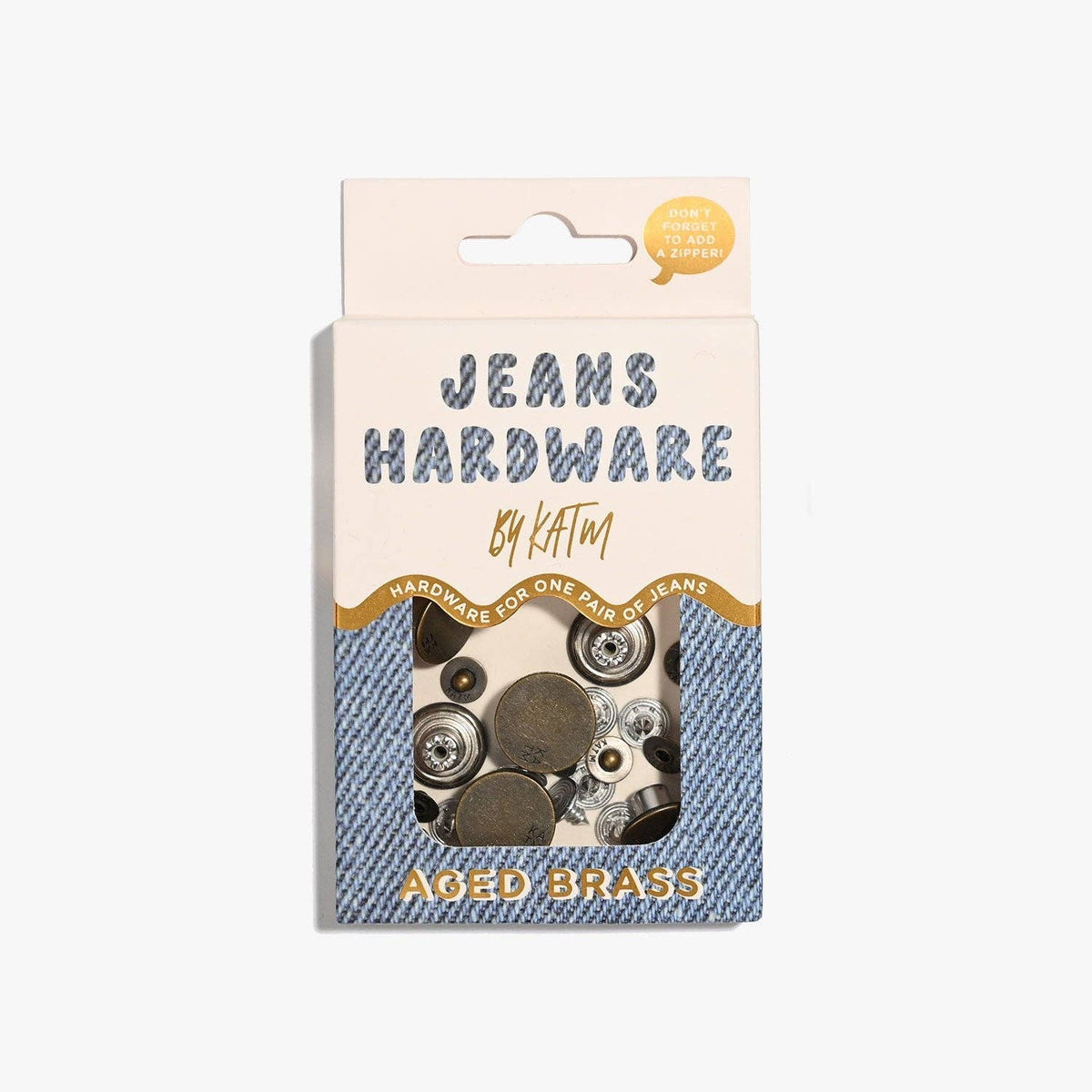 Kylie and The Machine-Jeans Hardware Kit - Aged Brass-hardware kit-gather here online